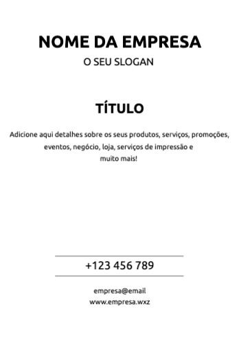 Layout simples Frente