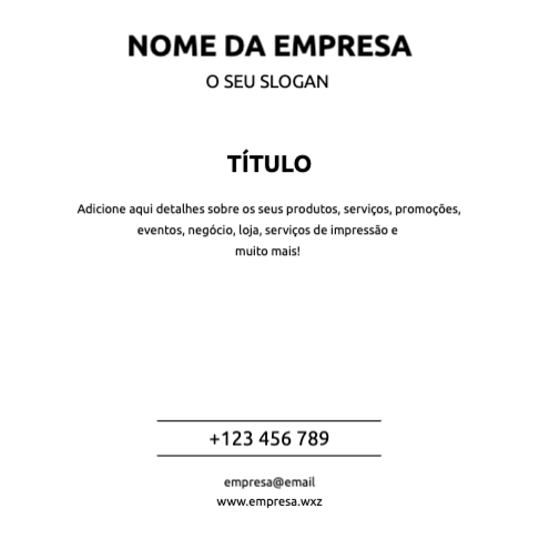 Layout simples Frente