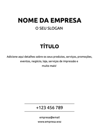 Layout simples Frente