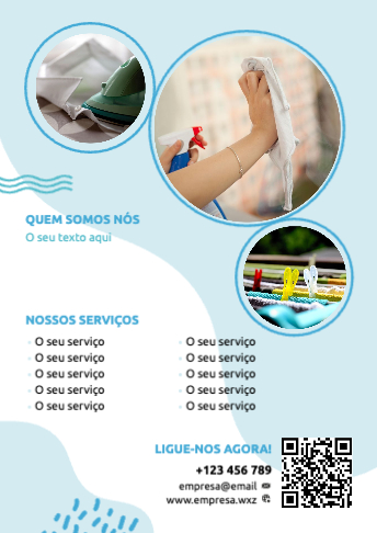 Layout Serviço de limpeza Verso