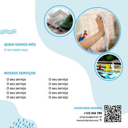 Layout Serviço de limpeza. Verso