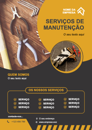 Layout Serviços de manutenção Verso