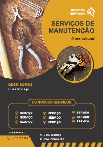 Layout Serviços de manutenção Verso