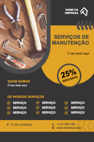 Layout Serviços de manutenção Frente