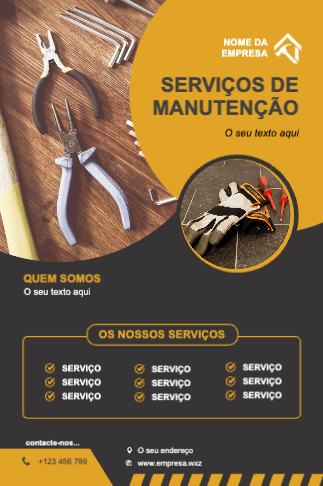 Layout Serviços de manutenção Verso