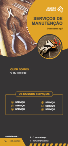 Layout Serviços de manutenção Verso