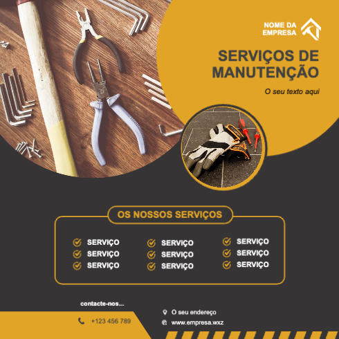 Layout Serviços de manutenção Verso