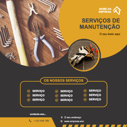 Layout Serviços de manutenção Verso