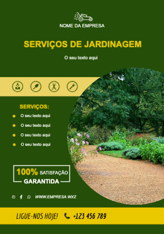 Layout Serviços de jardinagem Verso