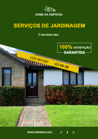 Layout Serviços de jardinagem Frente