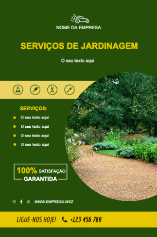 Layout Serviços de jardinagem Verso