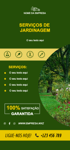 Layout Serviços de jardinagem Verso