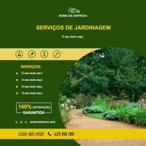 Layout Serviços de jardinagem Verso