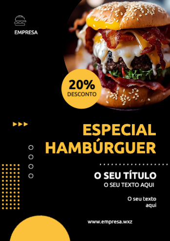 Layout de Hambúrgueres de Fast Food Frente