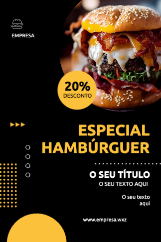 Layout de Hambúrgueres de Fast Food Frente