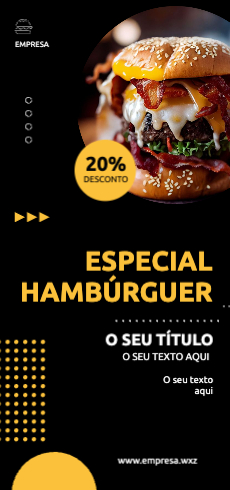 Layout de Hambúrgueres de Fast Food Frente