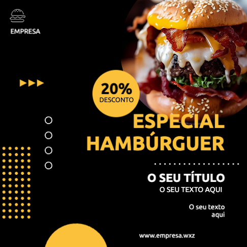 Layout de Hambúrgueres de Fast Food Frente