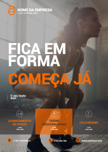 Layout de desporto e fitness