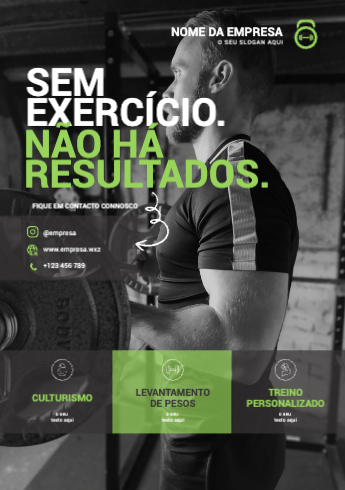 Layout de desporto e fitness