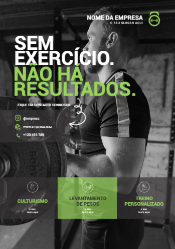 Layout de desporto e fitness