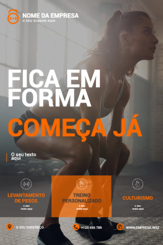 Layout de desporto e fitness
