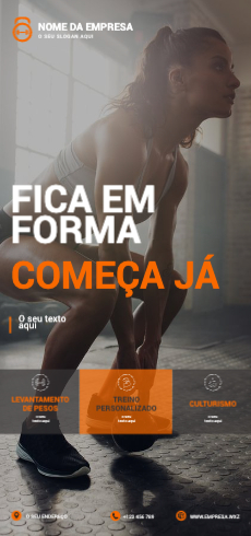 Layout de desporto e fitness