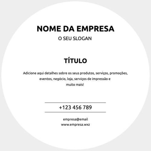 Layout simples Frente