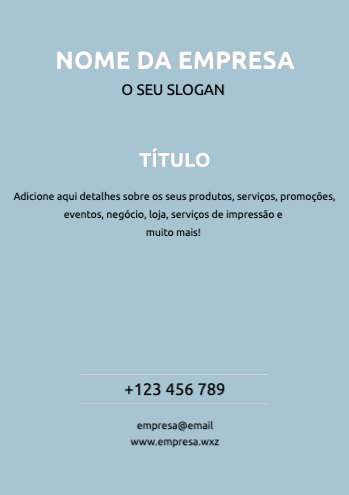 Layout simples Frente