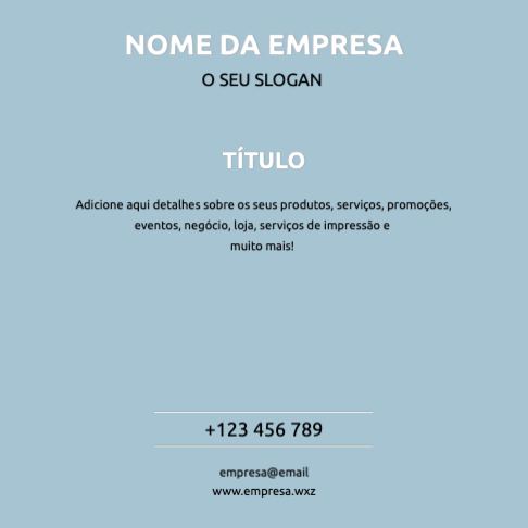 Layout simples Frente