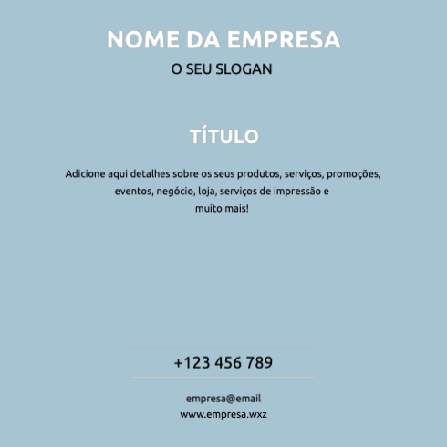 Layout simples Frente