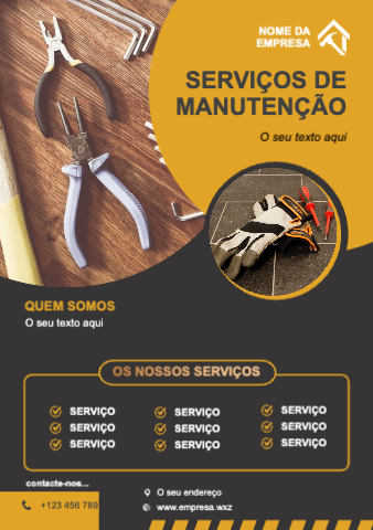 Layout Serviços de manutenção Verso