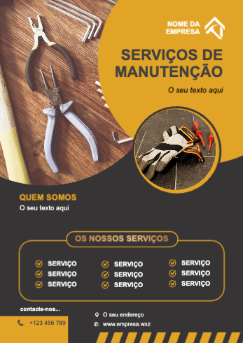 Layout Serviços de manutenção Verso