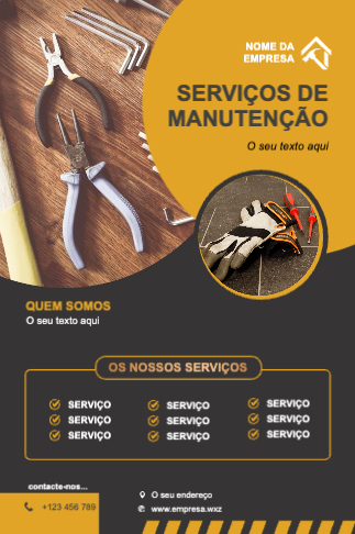Layout Serviços de manutenção Verso