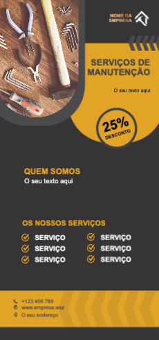 Layout Serviços de manutenção Frente