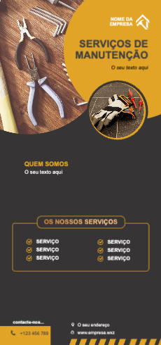 Layout Serviços de manutenção Verso