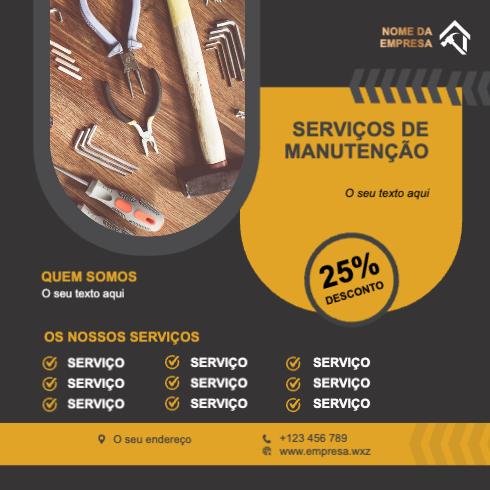 Layout Serviços de manutenção Frente