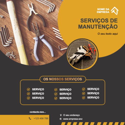 Layout Serviços de manutenção Verso