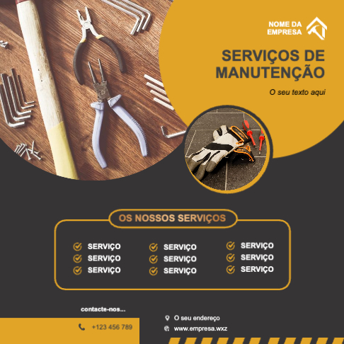 Layout Serviços de manutenção Verso