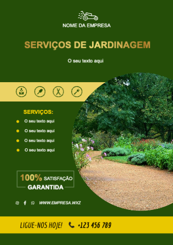 Layout Serviços de jardinagem Verso