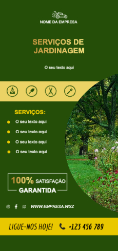 Layout Serviços de jardinagem Verso