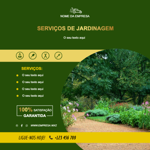 Layout Serviços de jardinagem Verso