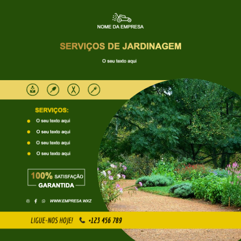 Layout Serviços de jardinagem Verso