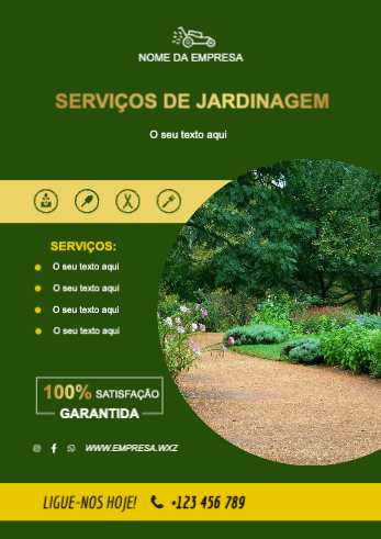Layout Serviços de jardinagem Verso