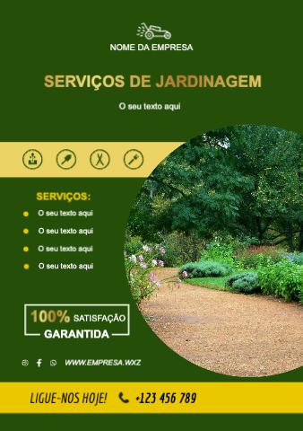 Layout Serviços de jardinagem Verso