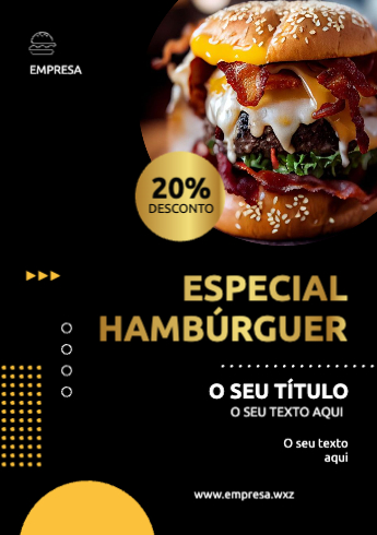 Layout de Hambúrgueres de Fast Food Frente