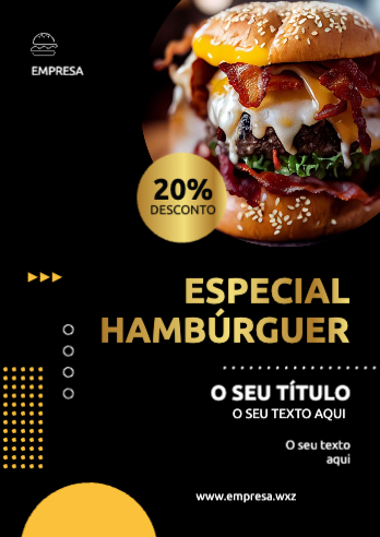 Layout de Hambúrgueres de Fast Food Frente