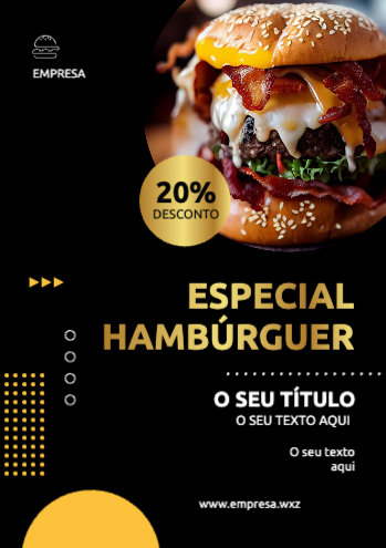 Layout de Hambúrgueres de Fast Food Frente
