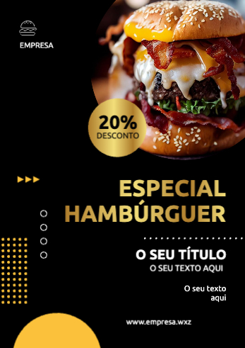 Layout de Hambúrgueres de Fast Food Frente