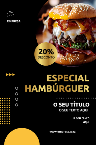 Layout de Hambúrgueres de Fast Food Frente