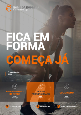 Layout de desporto e fitness Frente